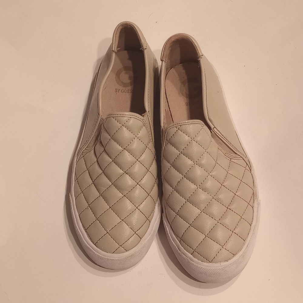 Guess Tan Quilted Slip-on Shoes, size 8 M